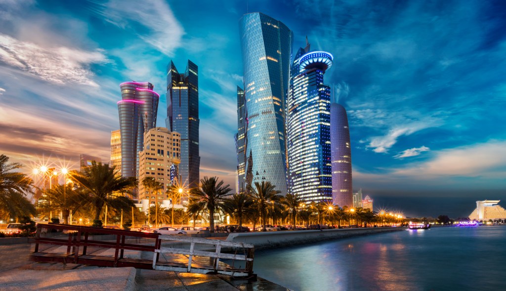 Skyscrapers on the Corniche in Doha