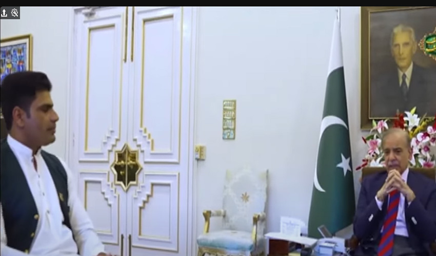 May 2024 Arshad Nadeem thanks Shehbaz Sharif for supporting him