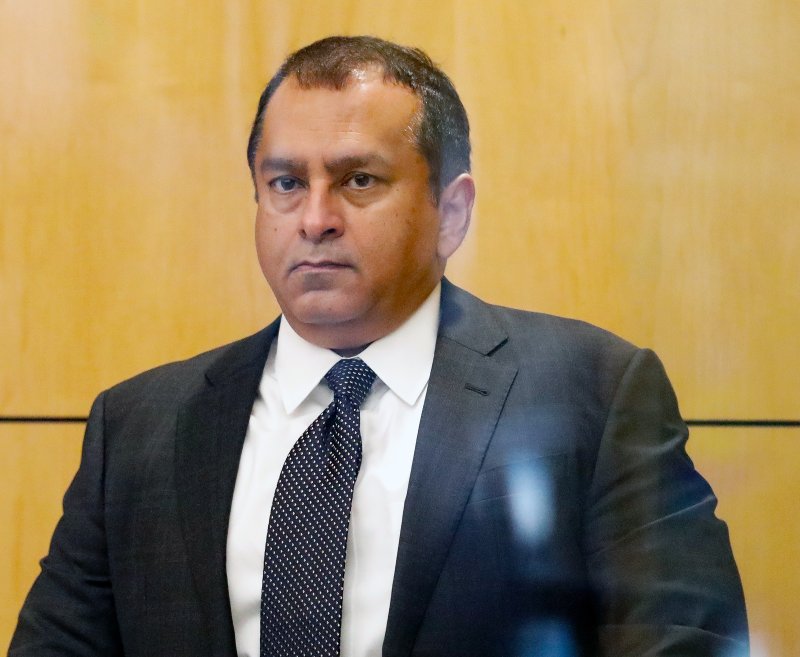 Former Theranos COO Ramesh Balwani appears in federal court for a status hearing on July 17, 2019 in San Jose, California.